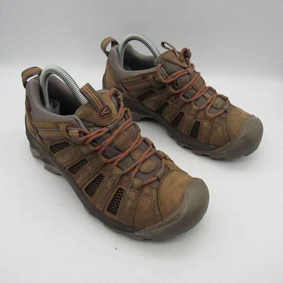 Keen Shoes Women’s 8 Voyageur Trail Hiking Brown Leather Low Top GUC - Picture 1 of 8